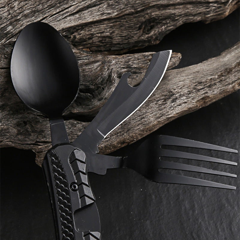 Surprise 50% off！Must-have for outdoor trips 4-In-1 Outdoor Folding Multifunctional Tableware