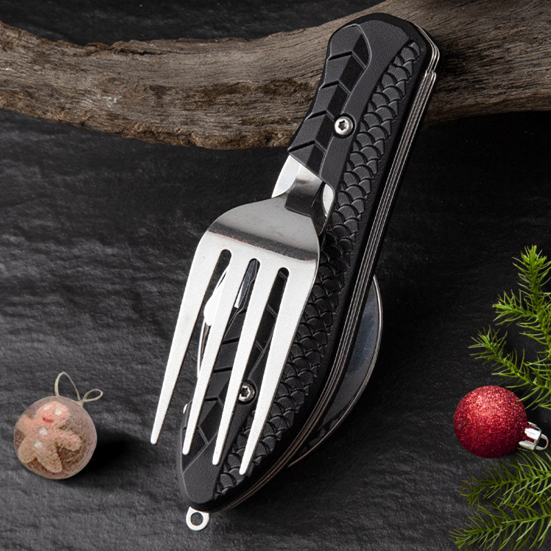 Surprise 50% off！Must-have for outdoor trips 4-In-1 Outdoor Folding Multifunctional Tableware