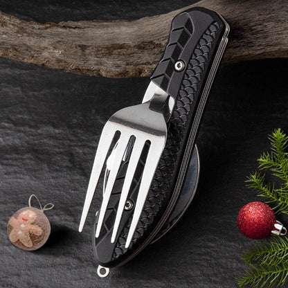 Surprise 50% off！Must-have for outdoor trips 4-In-1 Outdoor Folding Multifunctional Tableware