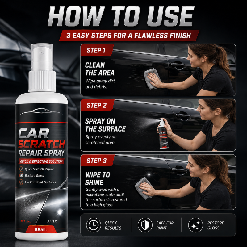 2026 HOT SALE50K+ SOLD! 50% OFF! Universal Car Scratch Repair Spray – Erases light scratches, swirl marks & scuffs fast. No body shop needed – restore your car’s gloss in minutes!