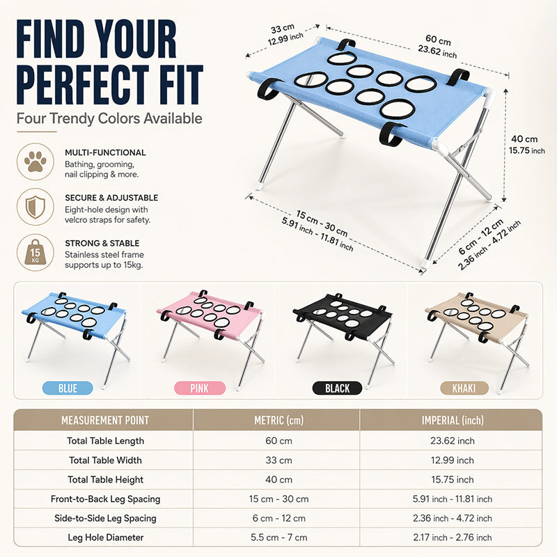 Limited-time 40% off2-in-1 Foldable Pet Grooming Bed