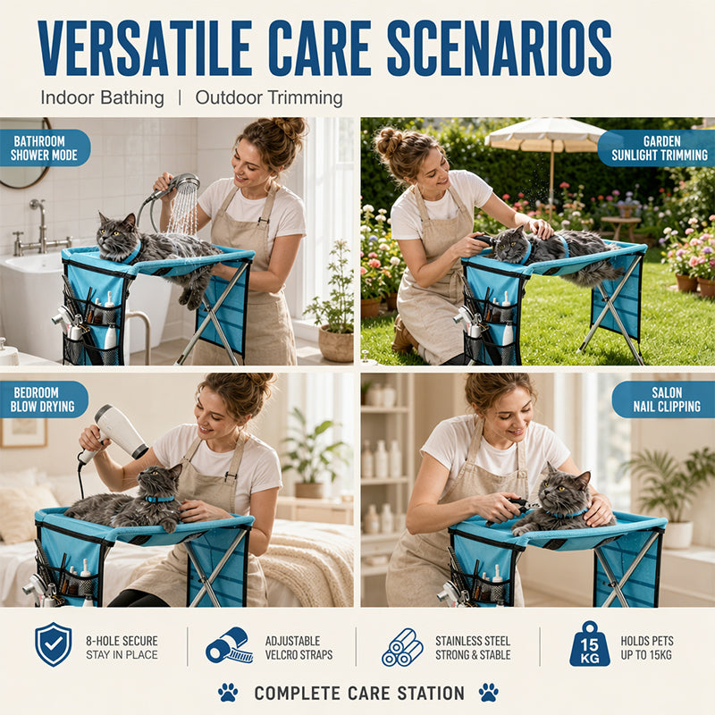 Limited-time 40% off2-in-1 Foldable Pet Grooming Bed
