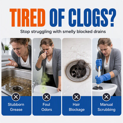 Effervescent Drain Cleaner Tablets – Easy Drop-In Solution for Clogs & Odors