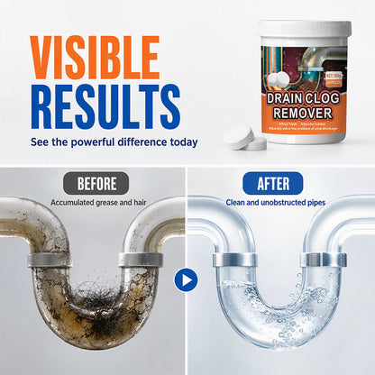 Effervescent Drain Cleaner Tablets – Easy Drop-In Solution for Clogs & Odors