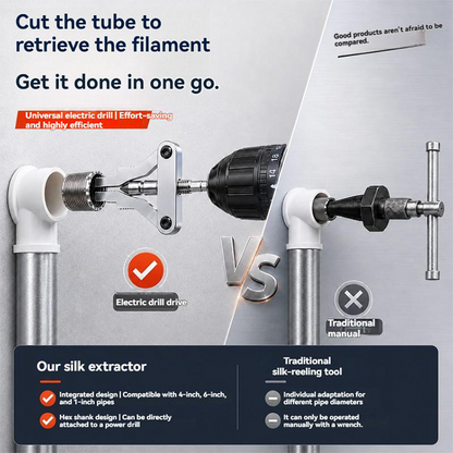 Broken Pipe Thread Extractor, Universal 1/2\" 3/4\" 1\" Pipe Nipple Remover