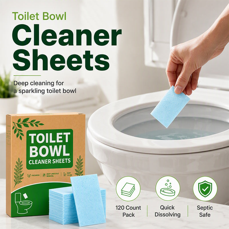 50% OFF NOW! Quick-Dissolving Toilet Cleaning Sheets – Fresh, Easy & Effective Cleaning