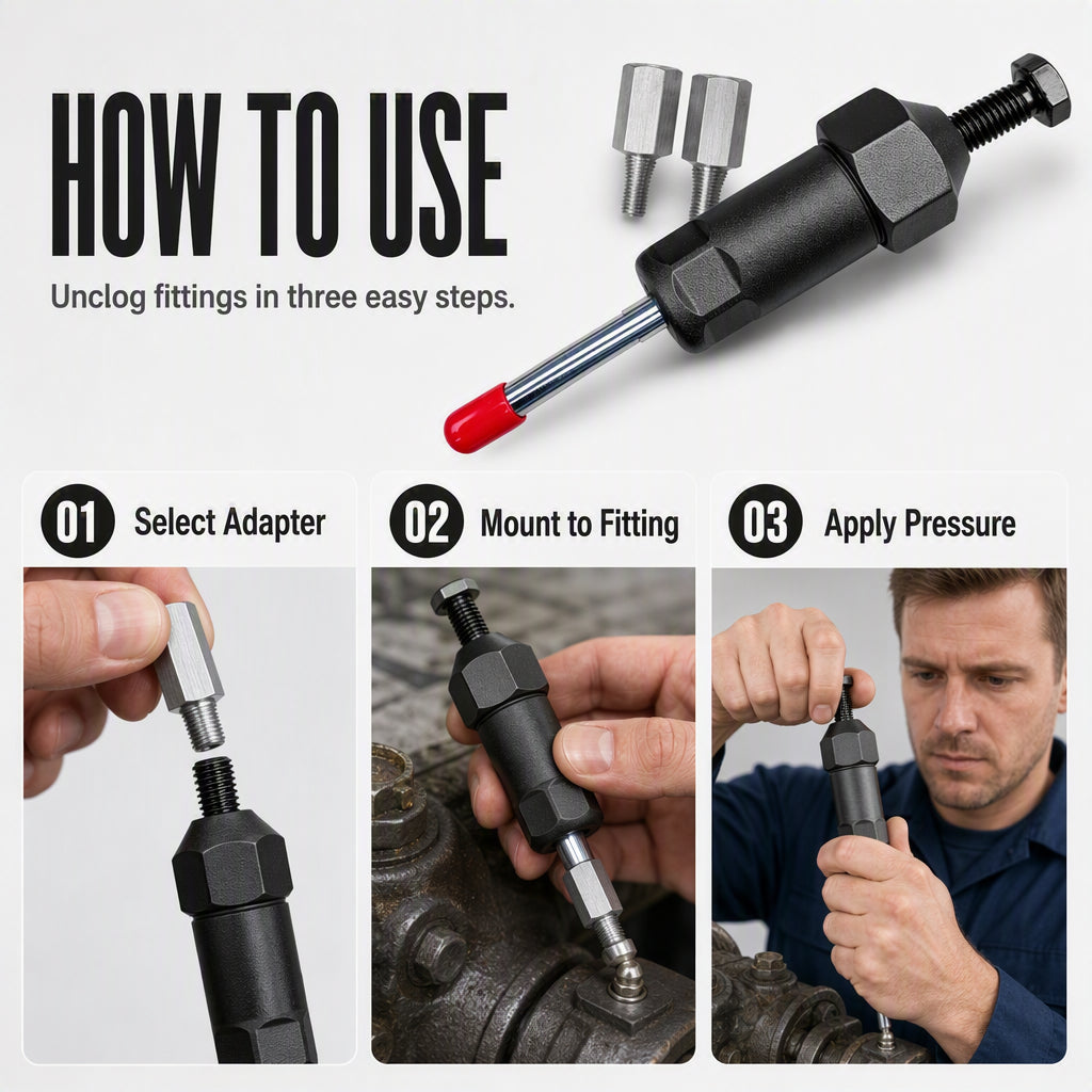 50% OFF !! Heavy Duty Grease Fitting Cleaner Tool