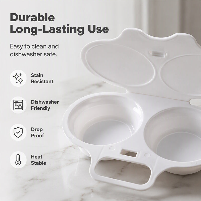 Buy 1 Get 1 Free 2-Egg Microwave Poacher – Quick Breakfast Maker for Busy Mornings