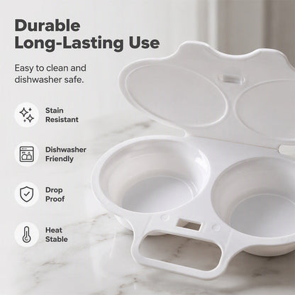 Buy 1 Get 1 Free 2-Egg Microwave Poacher – Quick Breakfast Maker for Busy Mornings