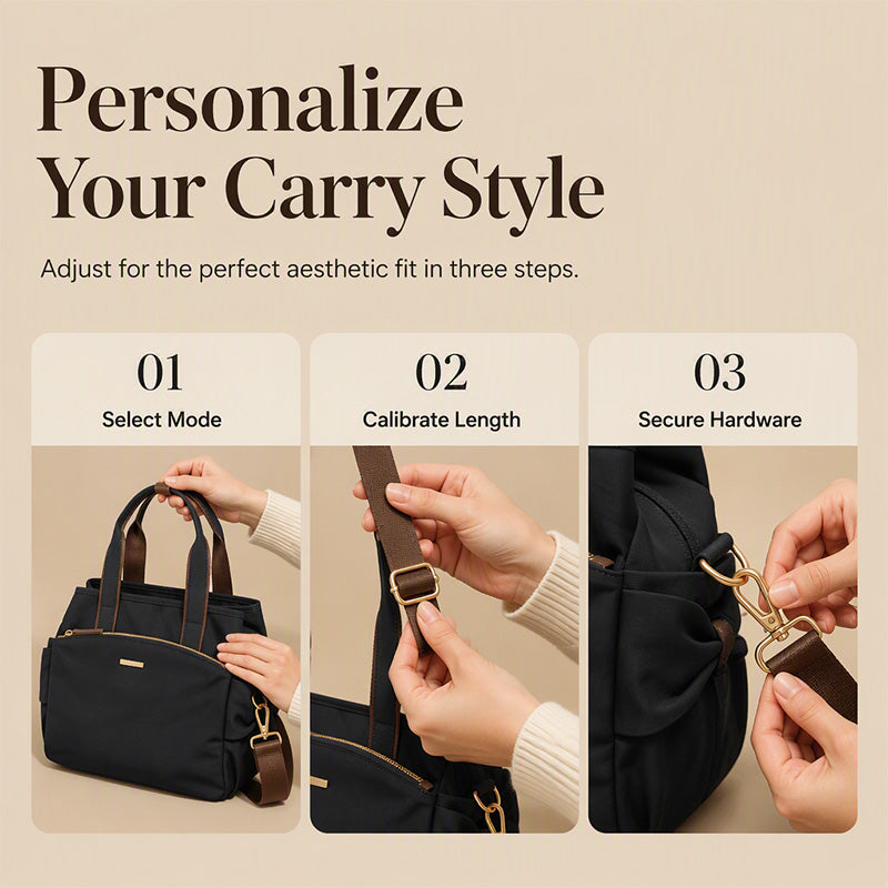 50% OFF !! Casual Canvas Tote Bag with Pleated Side Pockets for Women