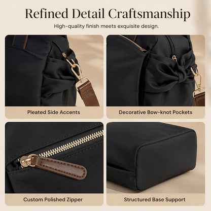 50% OFF !! Casual Canvas Tote Bag with Pleated Side Pockets for Women