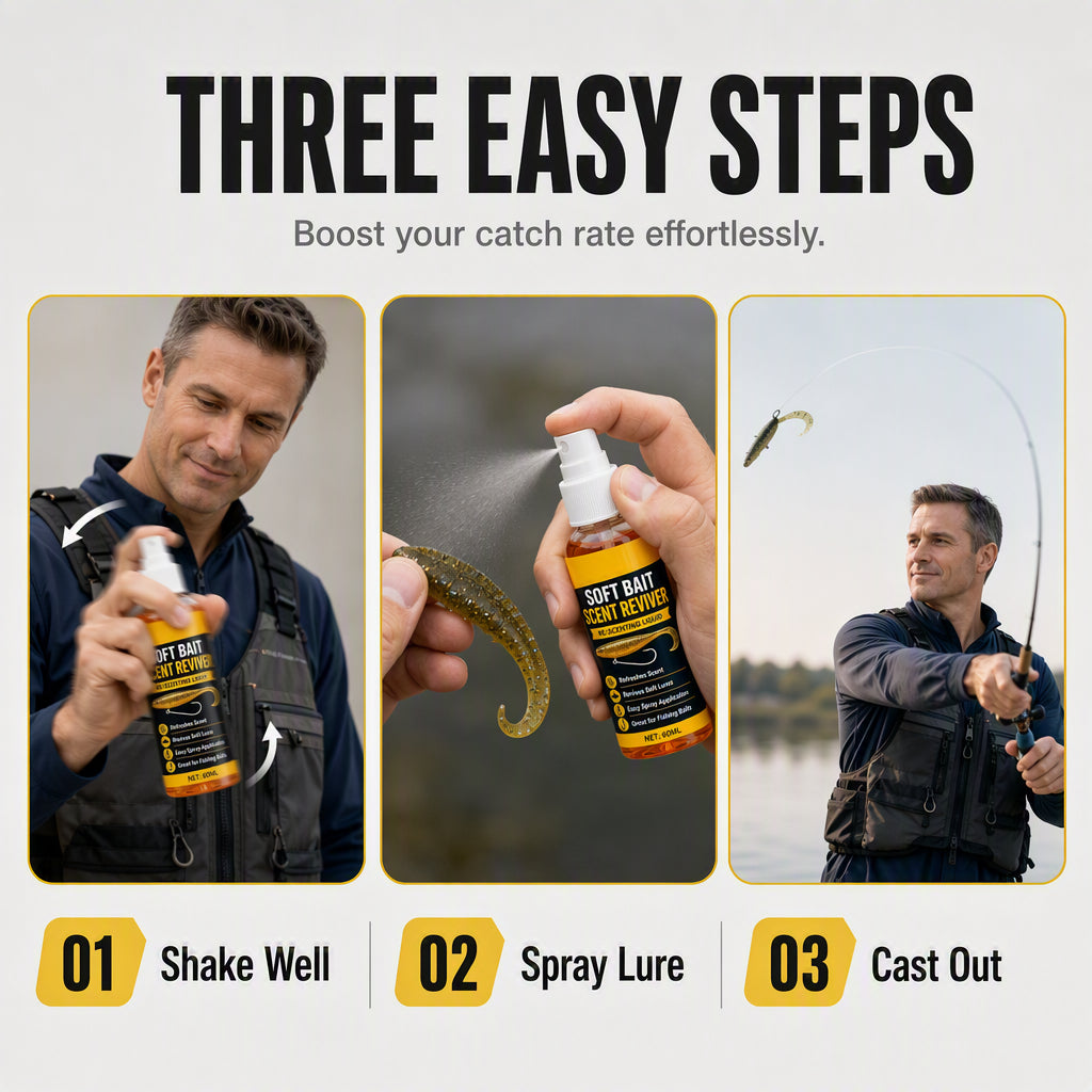 Soft Bait Scent Booster Spray High‑Concentration Fishing Lure Scent Reviver