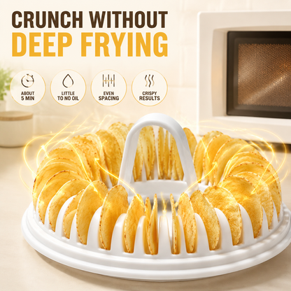 Microwave Potato Chip Maker with Slicer – Oil-Free Snack Kit