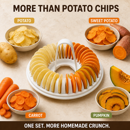 Microwave Potato Chip Maker with Slicer – Oil-Free Snack Kit