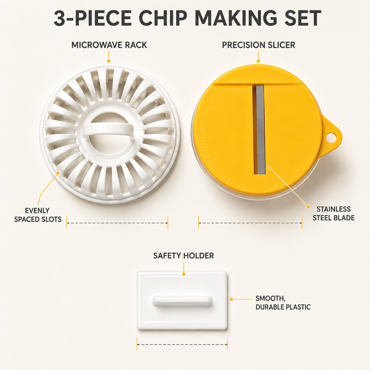 Microwave Potato Chip Maker with Slicer – Oil-Free Snack Kit