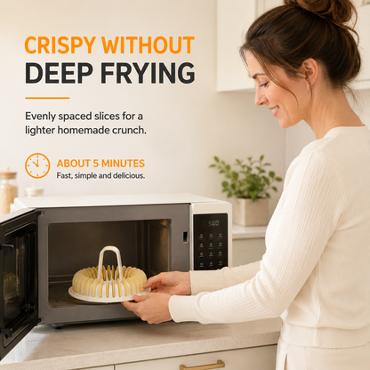 Microwave Potato Chip Maker with Slicer – Oil-Free Snack Kit