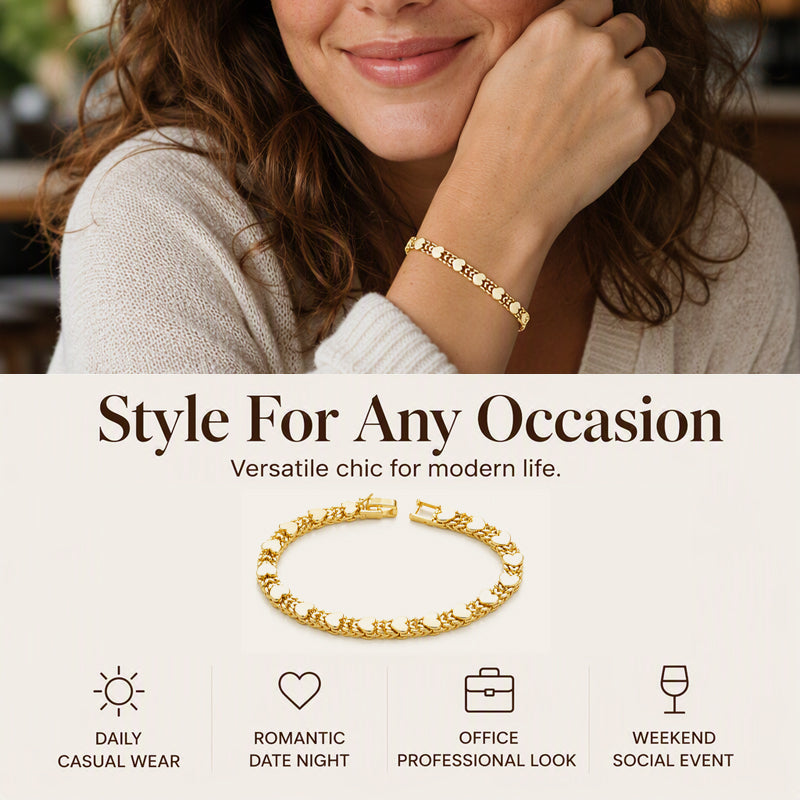 LIMITED‑TIME 50% OFF! Women’s Elegant Heart Link Bracelet – Dainty Romantic Design, Adjustable Chain