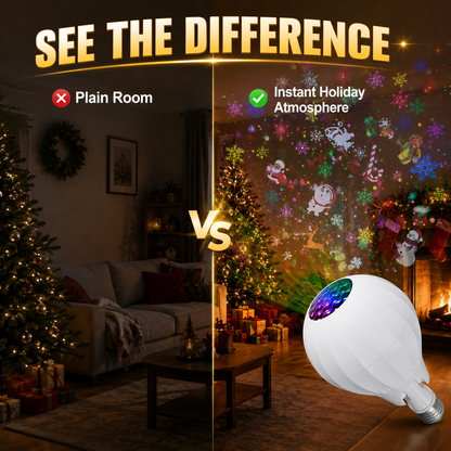 2026 New Arrivals 50% OFF Turn Any Room Into a Christmas Wonderland! 16-Pattern Rotating Projector Bulb