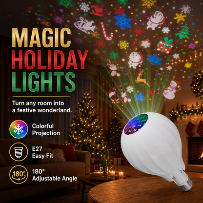 2026 New Arrivals 50% OFF Turn Any Room Into a Christmas Wonderland! 16-Pattern Rotating Projector Bulb