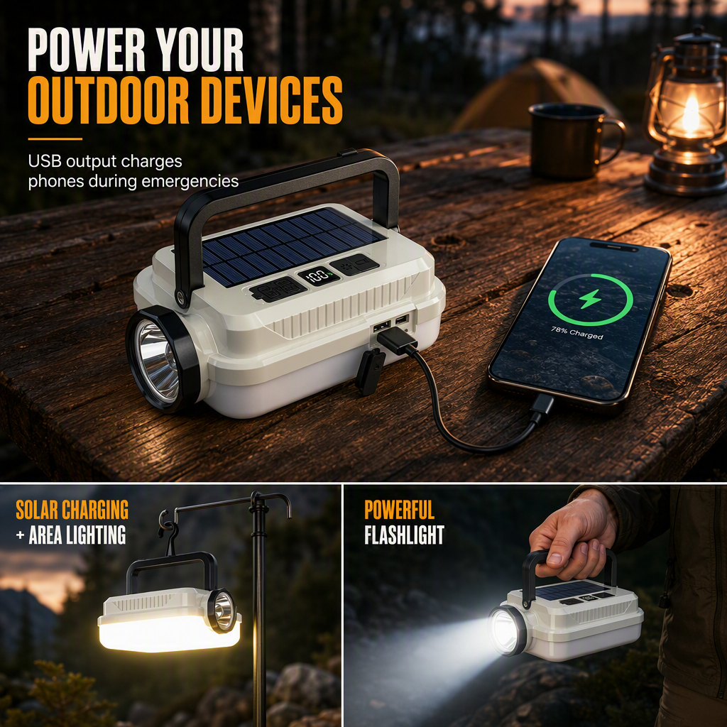 LIMITED‑TIME 49% OFF! Solar Rechargeable LED Camping Lantern – Weatherproof, Portable, Multi‑Use
