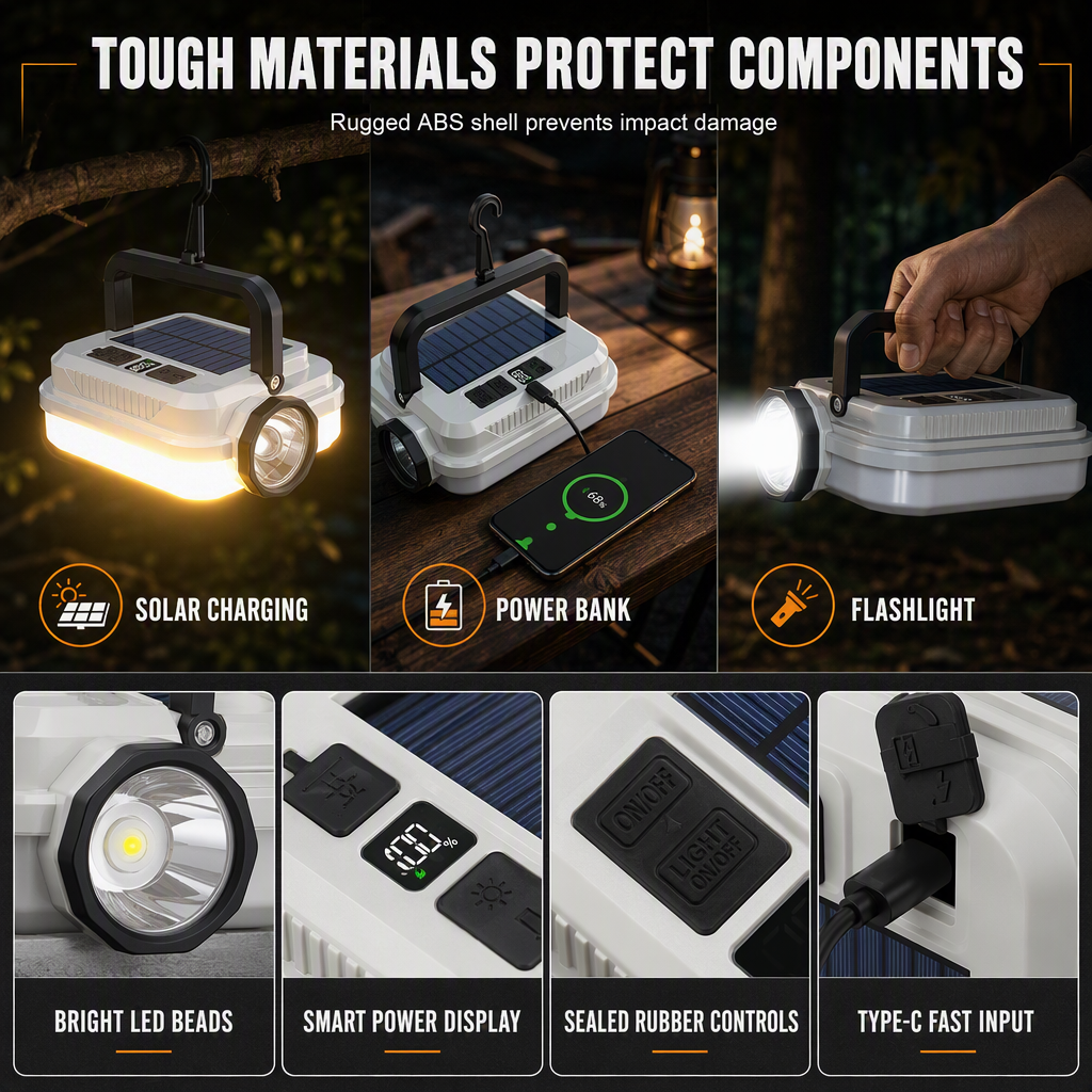 LIMITED‑TIME 49% OFF! Solar Rechargeable LED Camping Lantern – Weatherproof, Portable, Multi‑Use
