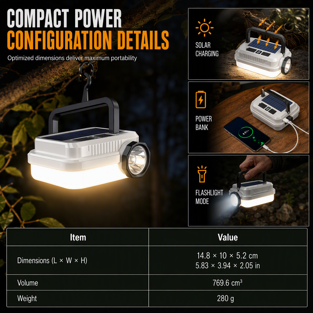 LIMITED‑TIME 49% OFF! Solar Rechargeable LED Camping Lantern – Weatherproof, Portable, Multi‑Use