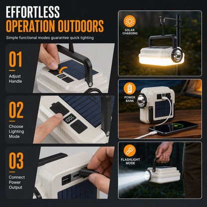 LIMITED‑TIME 49% OFF! Solar Rechargeable LED Camping Lantern – Weatherproof, Portable, Multi‑Use
