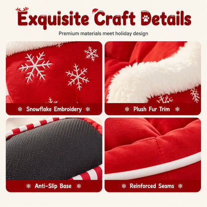 49% OFF !! Christmas Sleigh Pet Bed with Removable Cushion