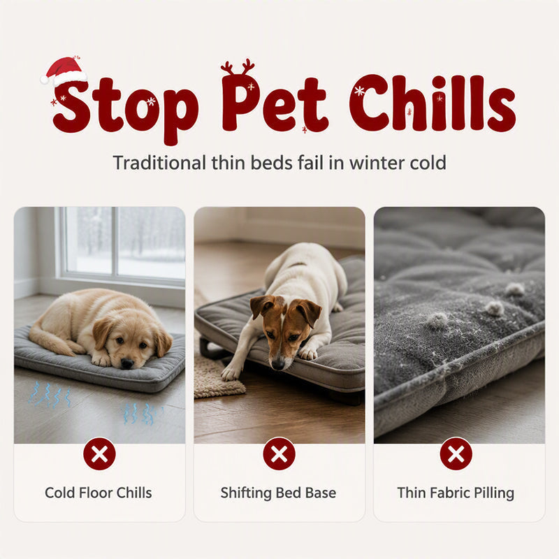 49% OFF !! Christmas Sleigh Pet Bed with Removable Cushion