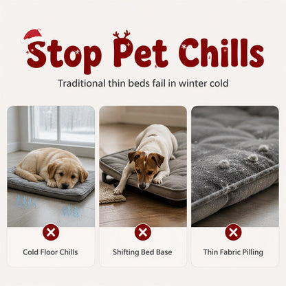 49% OFF !! Christmas Sleigh Pet Bed with Removable Cushion