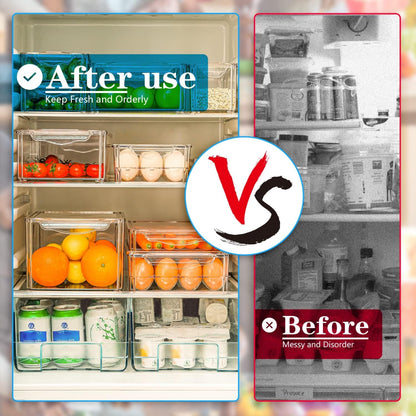 Stackable Fridge Organizer Set of 10 - FridgeMaster