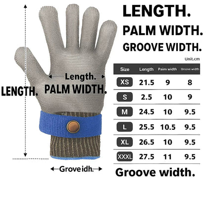 Stainless Steel Cut Resistant Work Gloves