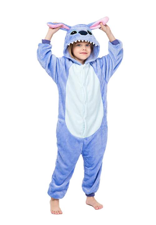 Stitch Blue Pajama Jumpsuit for Girls