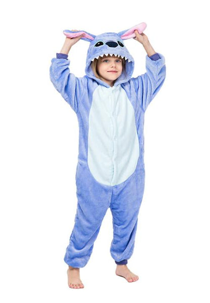 Stitch Blue Pajama Jumpsuit for Girls