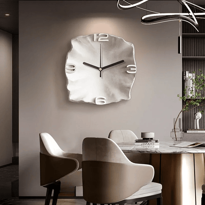 STONEAURA – Modern Sandstone Wall Clock with 3D Relief & Silent Quartz Technology