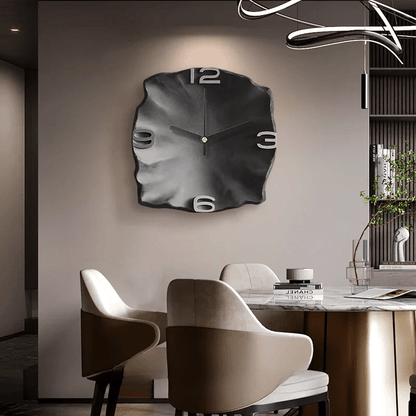 STONEAURA – Modern Sandstone Wall Clock with 3D Relief & Silent Quartz Technology