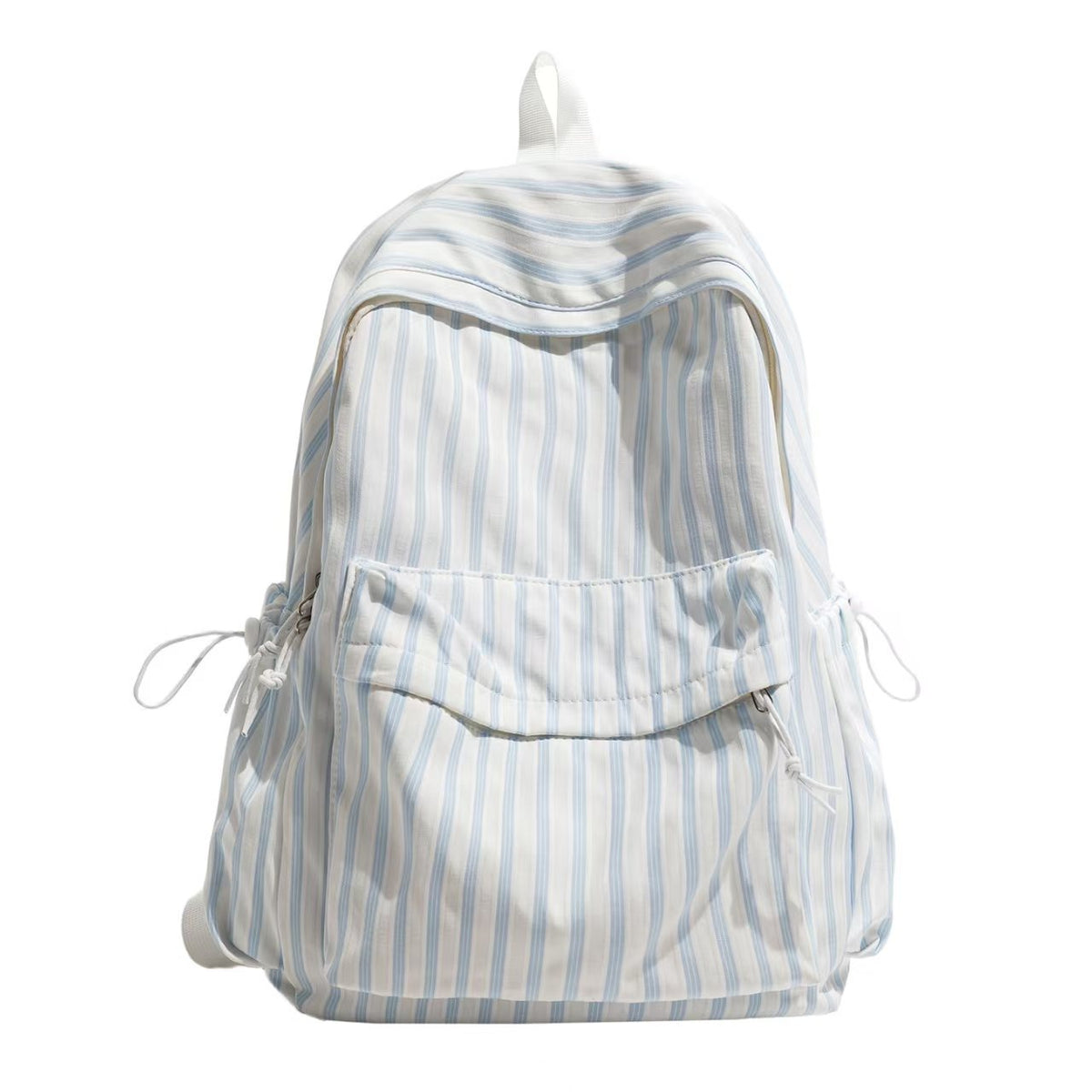 Striped Backpack with Side Pockets