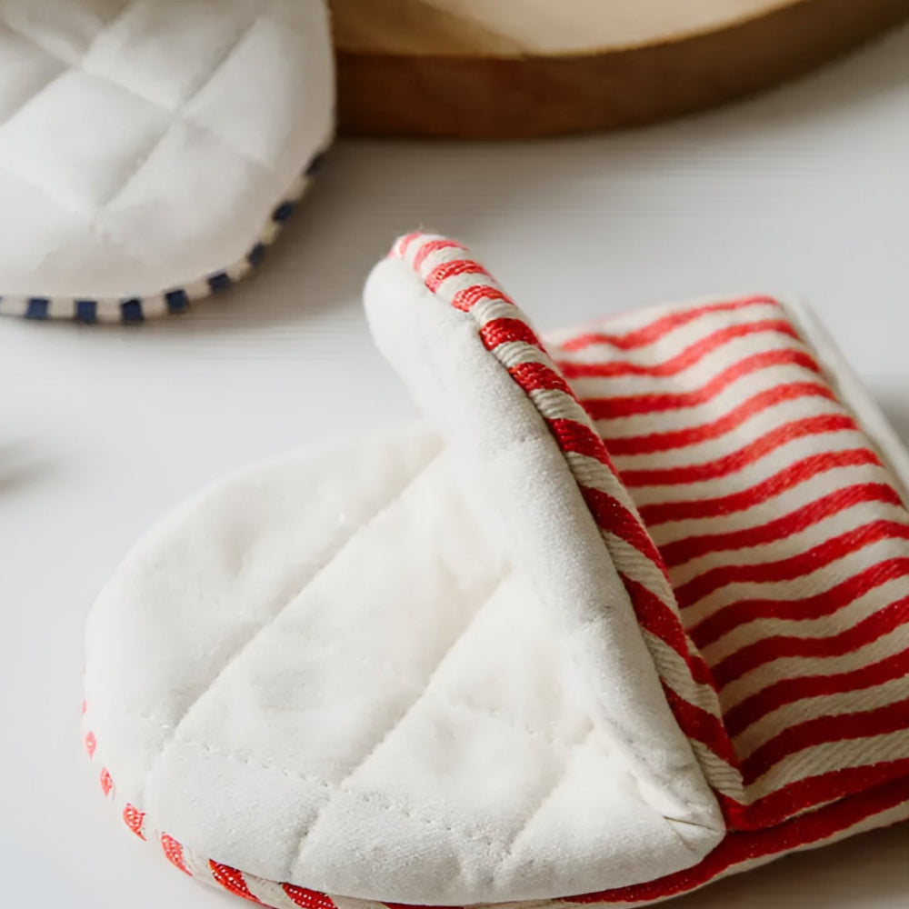 Striped Oven Mitts for Heat Protection