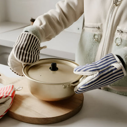 Striped Oven Mitts for Heat Protection