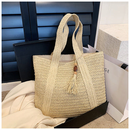 Stylish Rattan Women's Tote Bag