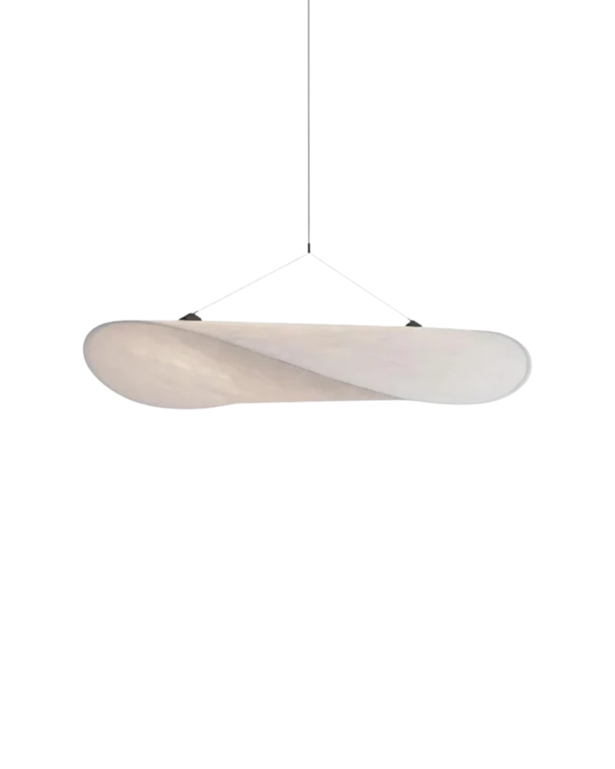 Japandi Style Ribbon Pendant Light with Eclipse Illumination
