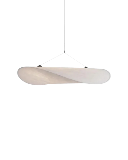 Japandi Style Ribbon Pendant Light with Eclipse Illumination