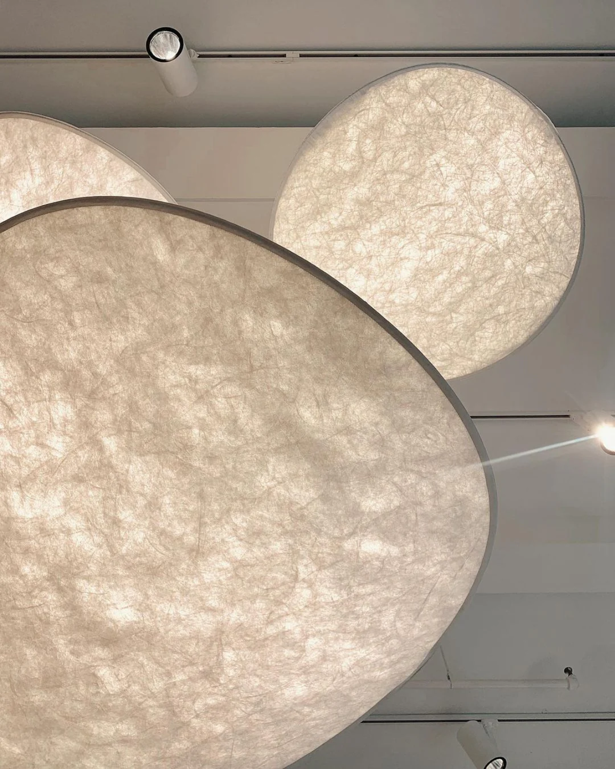 Japandi Style Ribbon Pendant Light with Eclipse Illumination