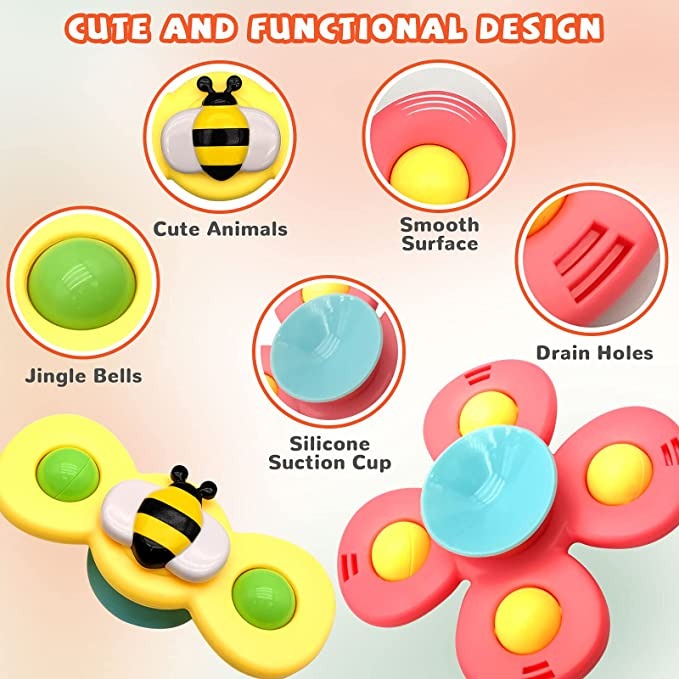 Suction Cup Spinner 3pcs