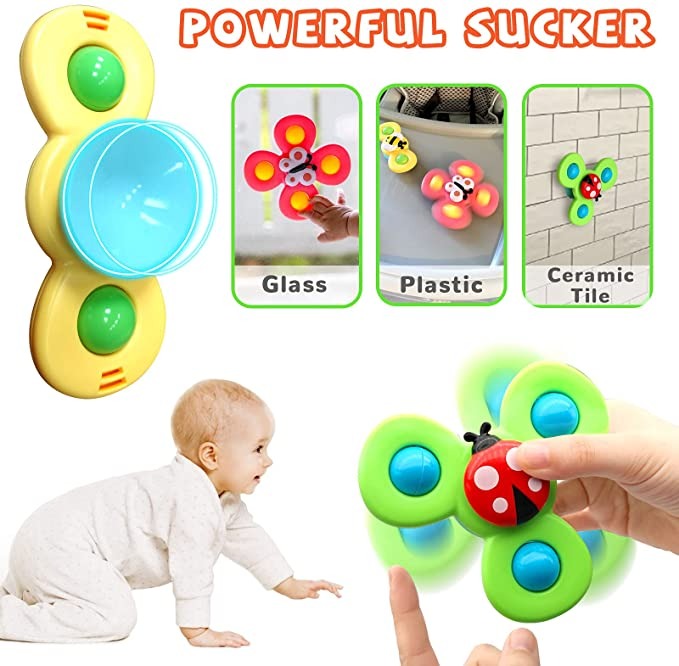 Suction Cup Spinner 3pcs