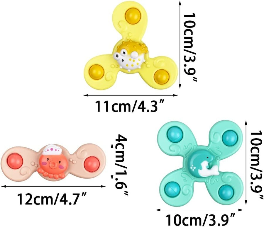 Suction Cup Spinner 3pcs
