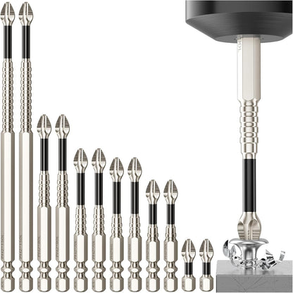 12-Piece Magnetic Impact Screwdriver Bit Set