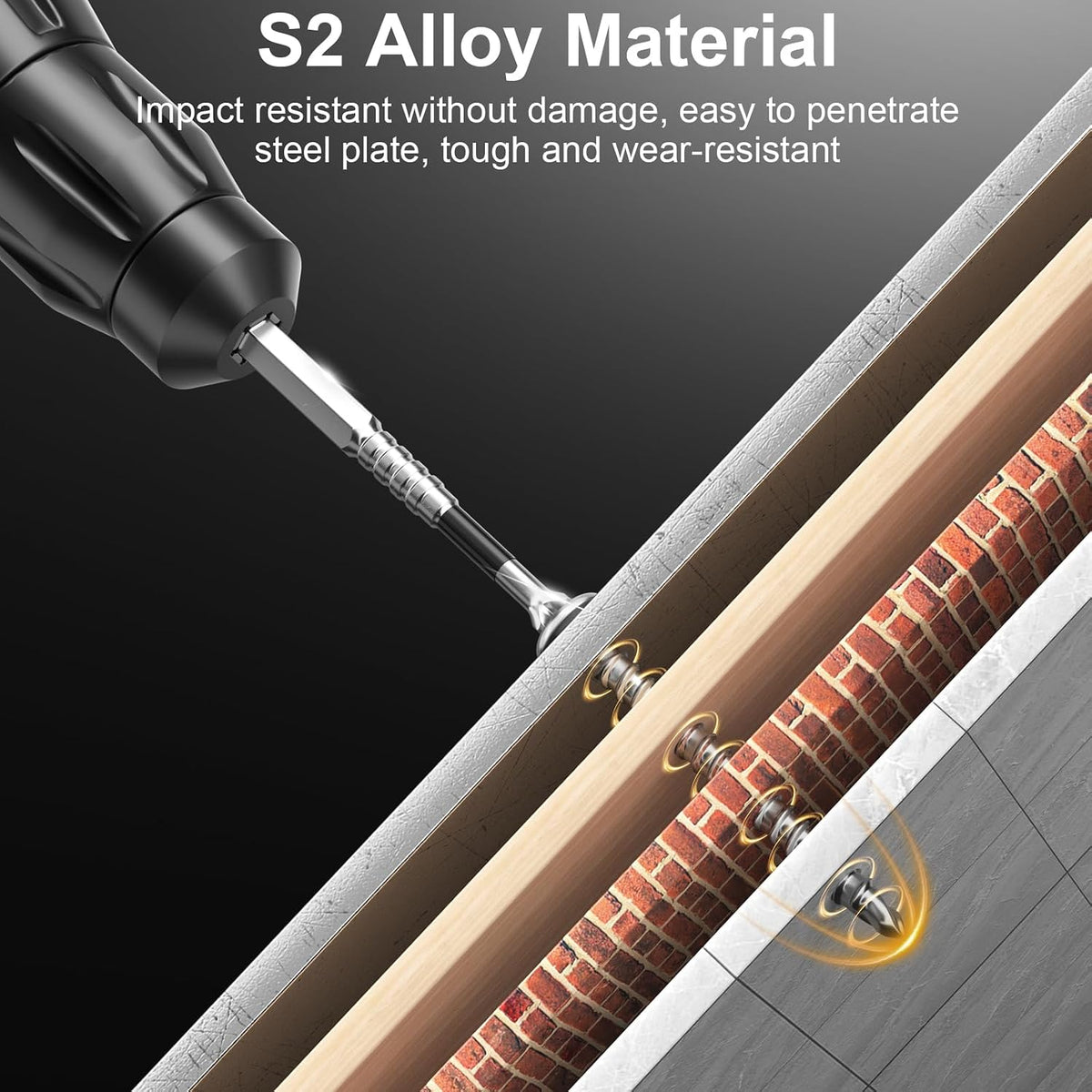 12-Piece Magnetic Impact Screwdriver Bit Set