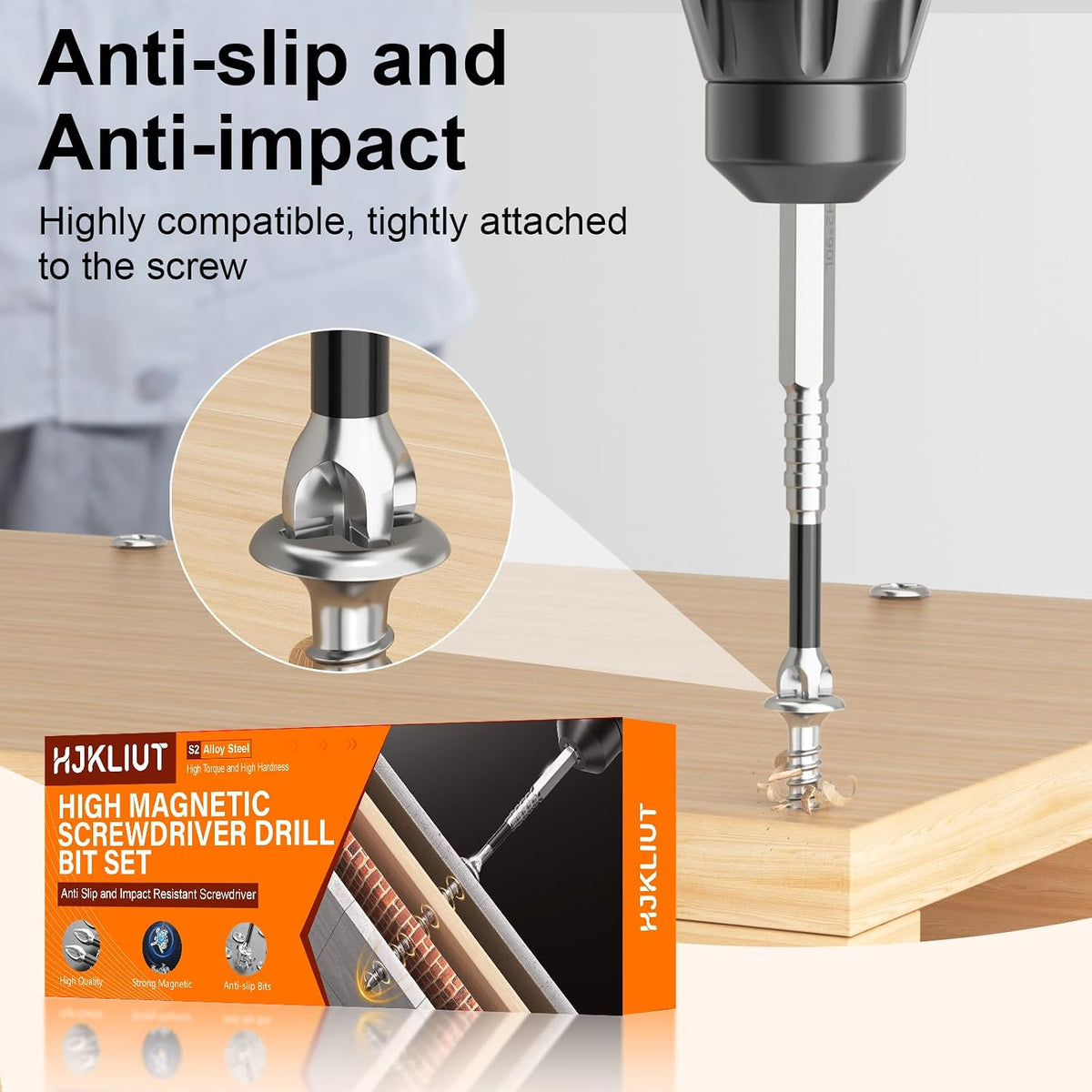 12-Piece Magnetic Impact Screwdriver Bit Set