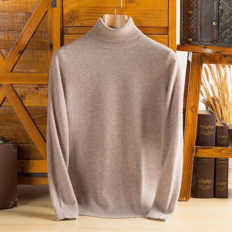 Men's Pure Cashmere Turtleneck Sweater
